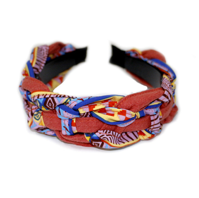 Wholesale Bohemian 3D Colorblock Fabric Headband